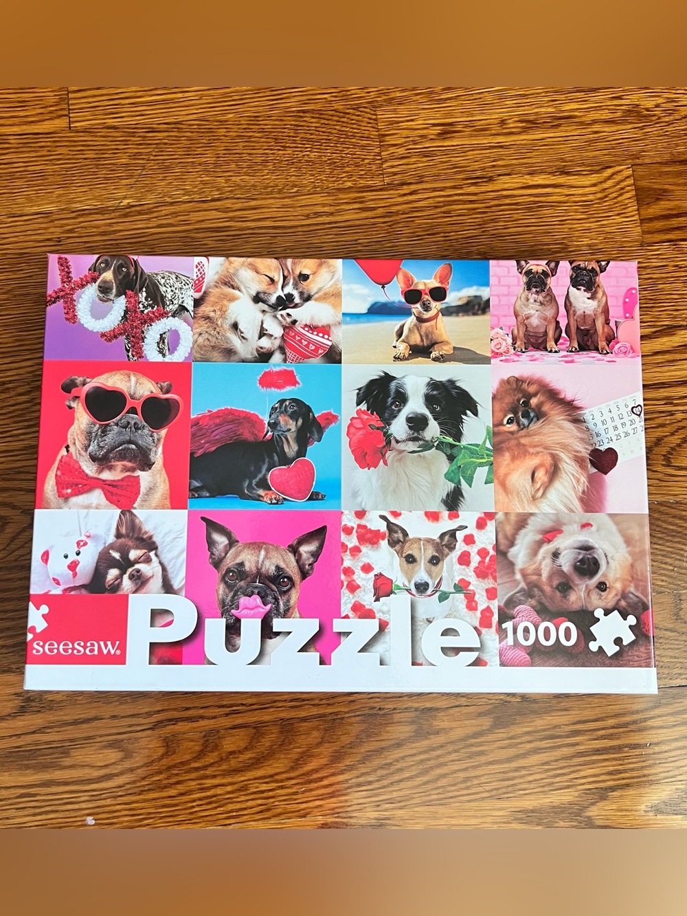 Seesaw Pets 1000-Piece Valentines Day Dog Lovers Jigsaw Puzzle